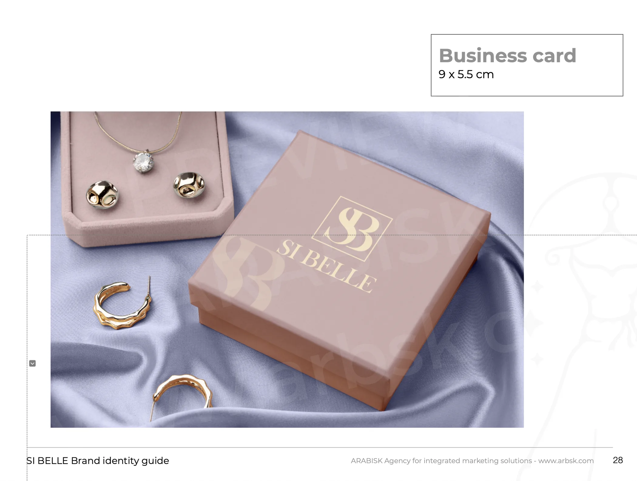 Si Belle selected brand identity application